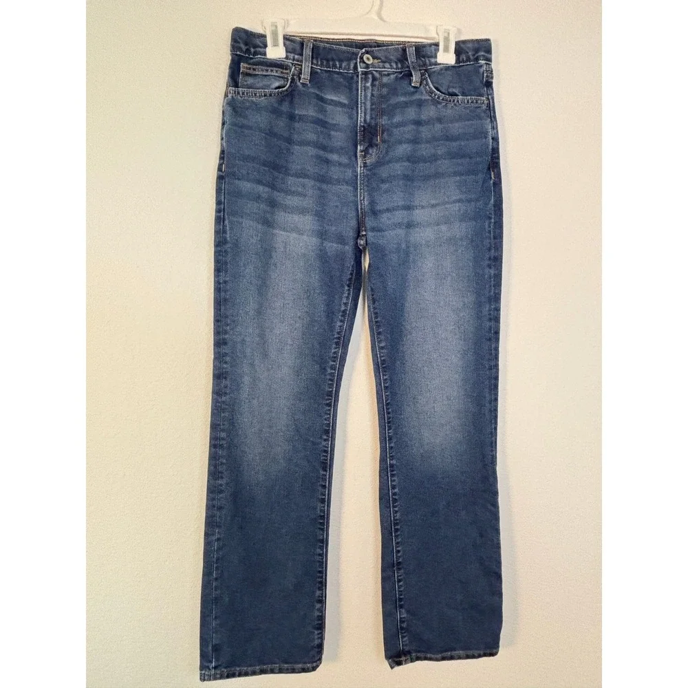 Old Navy Straight Built-In Tough Jeans Medium Wash Blue Denim Size 18 Boys